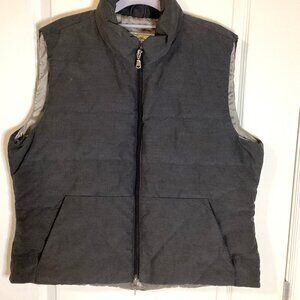 Eddie Bauer Men's Gray Sleeveless Vest Goose Down Size XL
